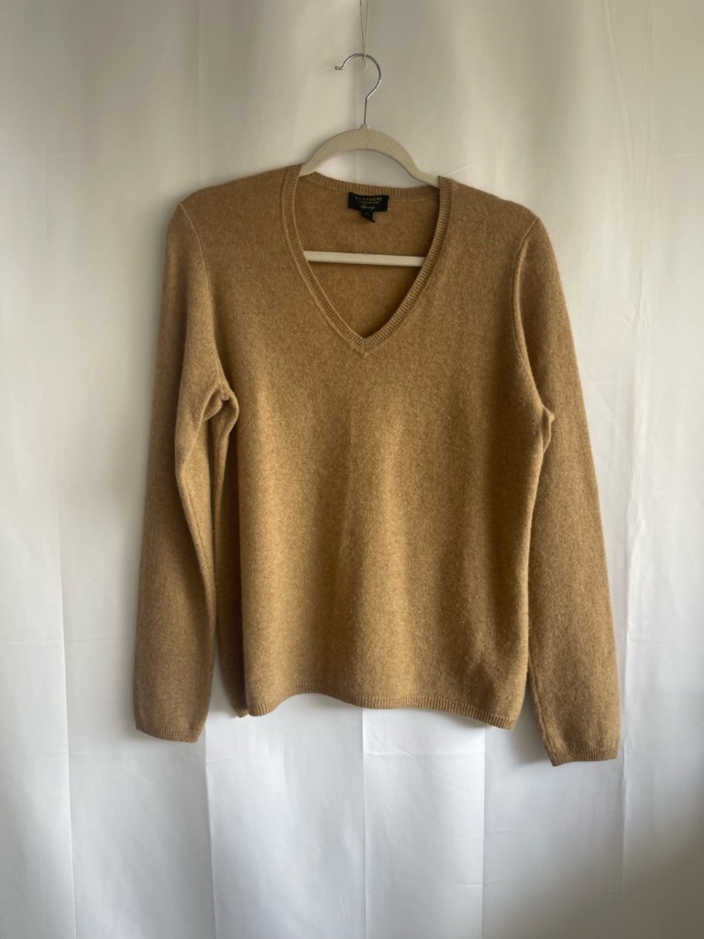 Charter Club Women's Camel V-Neck Sweater